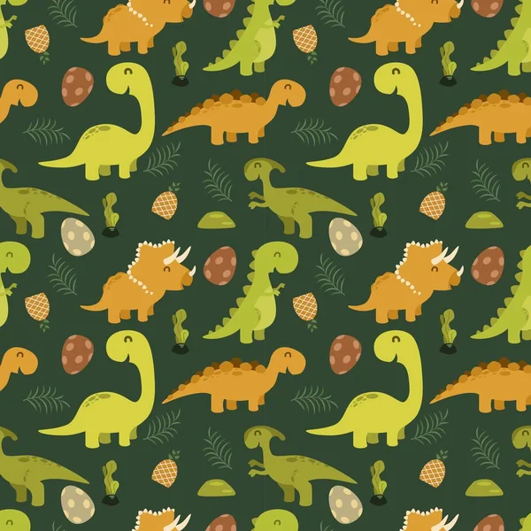 Çizgi film dinozorlar ile şirin seamless modeli