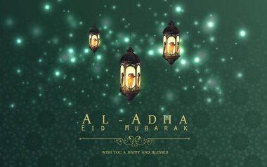 Vector illustration of Eid Al Adha background design clipart