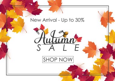 Sonbahar satış arka plan vektör çizim