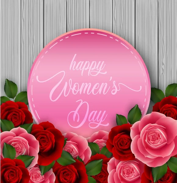 Happy Women Day Sur Fond Mur — Image vectorielle