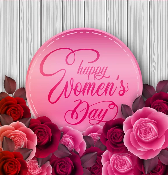 Happy Women Day Muur Achtergrond — Stockvector