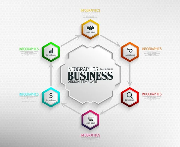 Infographie Business Template Concept — Image vectorielle