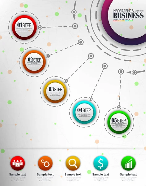 Infográficos Conceito Modelo Negócio Com Opções —  Vetores de Stock