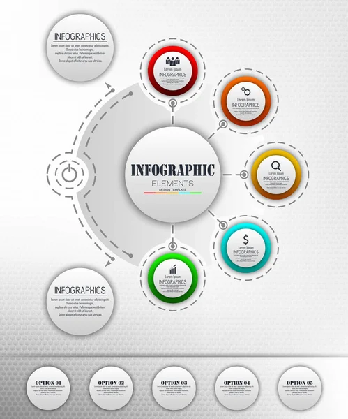 Infografías Concepto Plantilla Negocio — Vector de stock