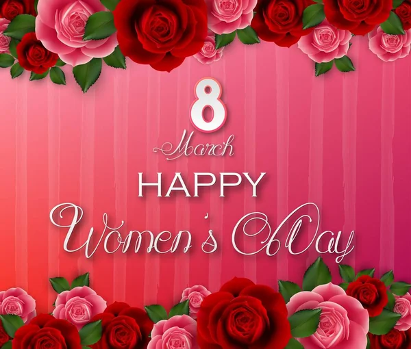 International Happy Women Day Background — стоковый вектор