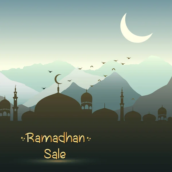 Ramadan Kareem Vânzare Moschee — Vector de stoc