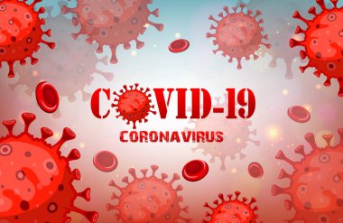 İllüstrasyon konsepti koronavirüs hastalığının vektör çizimi COVID-19