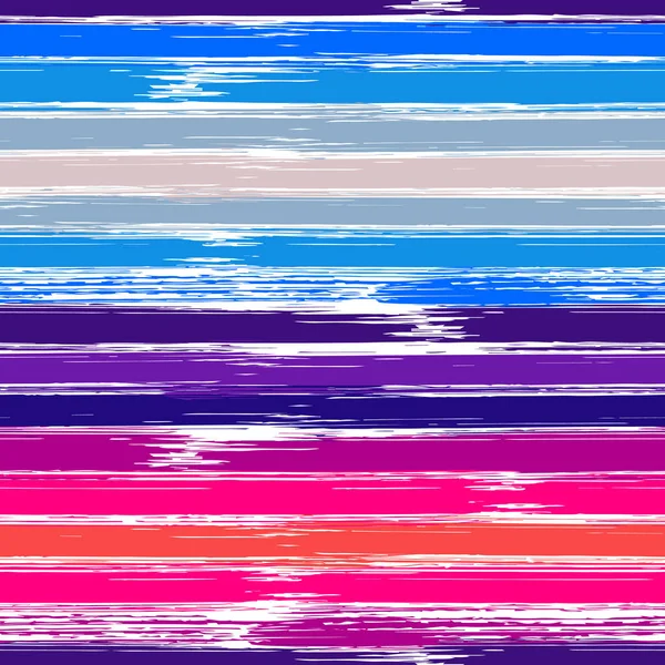 El ile renkli çizgili Dikişsiz desen fırça darbeleriyle çizilmiş. Vektör çizim Tekstil veya kağıt baskı, web tasarım, paket, duvar kağıdı için