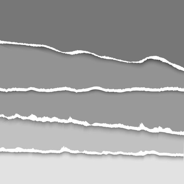 Векторный фон с коллекцией разноцветных порванных бумажек. Реалистичные бумажные полоски с разорванными краями
.
