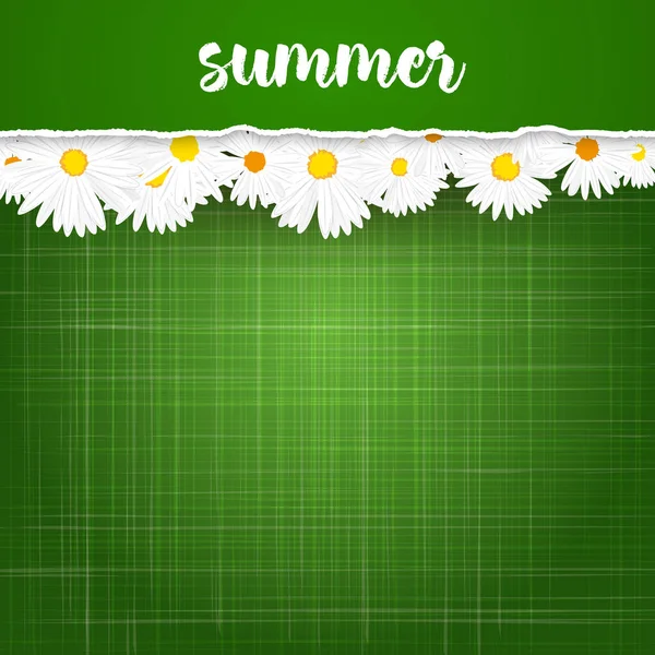 Banner de hora de verão com moldura floral sobre fundo de lona. Cartão para feriados Decoração, Modelo de saudação, Convite de casamento. Ilustração vetorial — Vetor de Stock