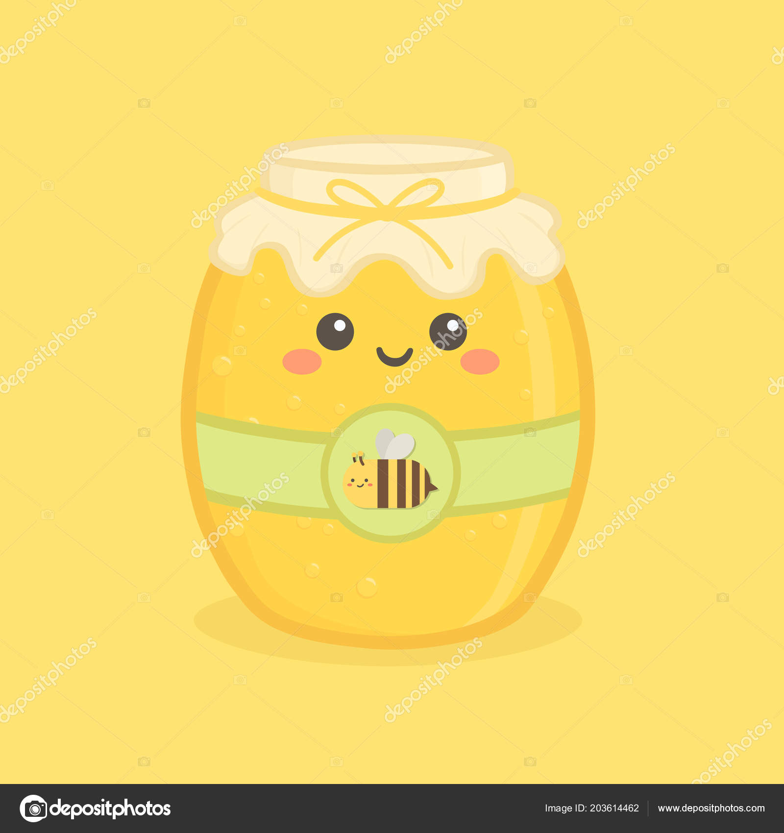 귀여운 항아리 노란색 일러스트 — 스톡 벡터 © anitnov #203614462
