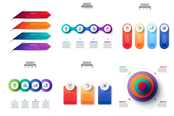 Visualisation Des Données Entreprise Organigramme Éléments Abstraits Graphique Diagramme Avec — Image vectorielle