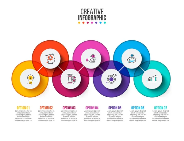 Modello di opzioni per numeri infografici astratti. Illustrazione vettoriale. Può essere utilizzato per il layout del flusso di lavoro, diagramma, opzioni di business step, banner, web design — Vettoriale Stock