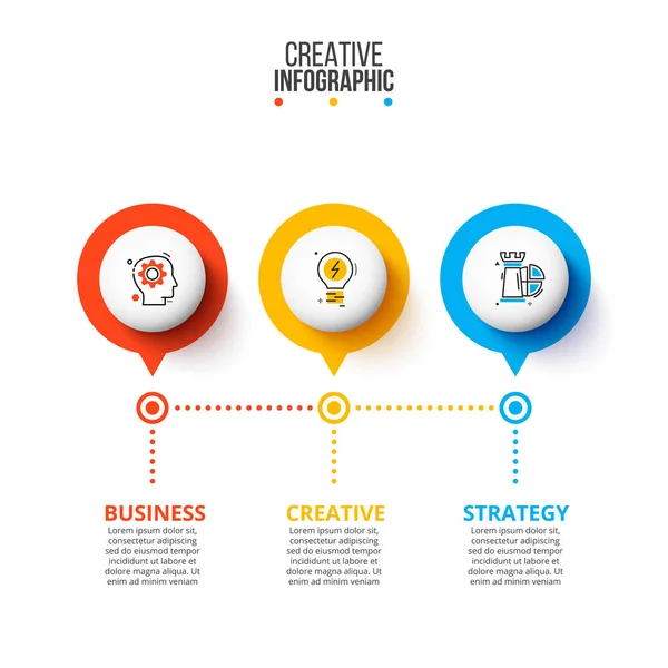 Résumé infographie numéro options modèle. Illustration vectorielle. Peut être utilisé pour la mise en page du flux de travail, diagramme, options d'étape d'affaires, bannière, conception Web — Image vectorielle