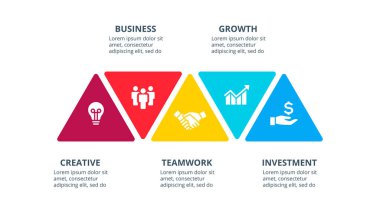 Soyut bilgi grafikleri sayı seçenekleri şablonu. Vektör çizimi. İş akışı düzeni, diyagram, iş adım seçenekleri, pankart, web tasarımı için kullanılabilir