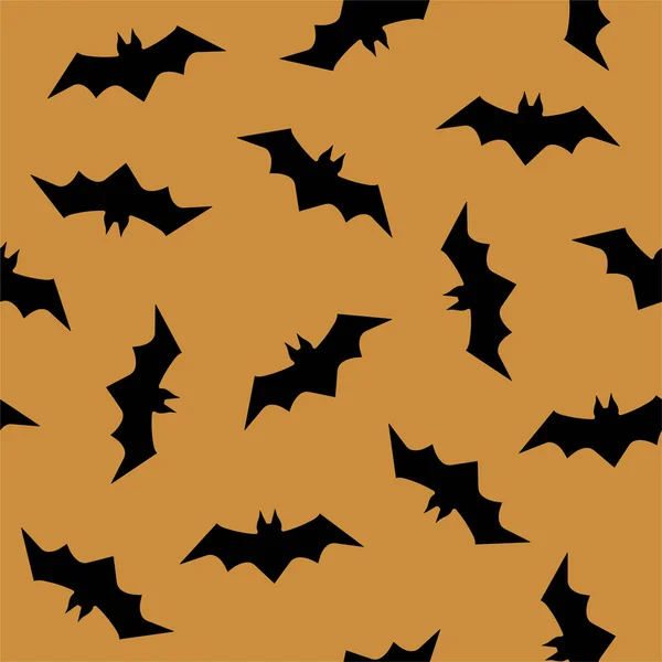 Patrón Vector Sin Fisuras Con Murciélagos Impresión Halloween Día Los — Vector de stock