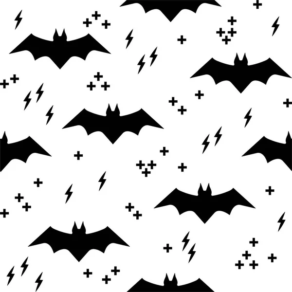 Patrón Sin Costuras Con Murciélagos Fondo Para Halloween Impresión Para — Vector de stock