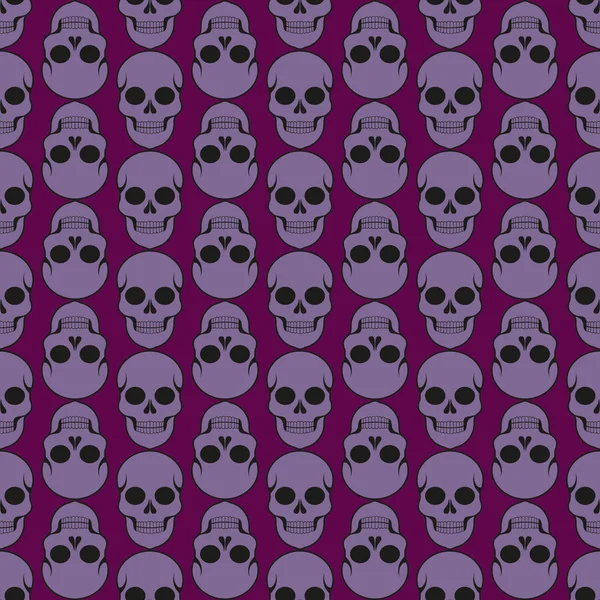 Patrón Sin Costuras Con Cráneos Día Los Muertos Halloween — Vector de stock