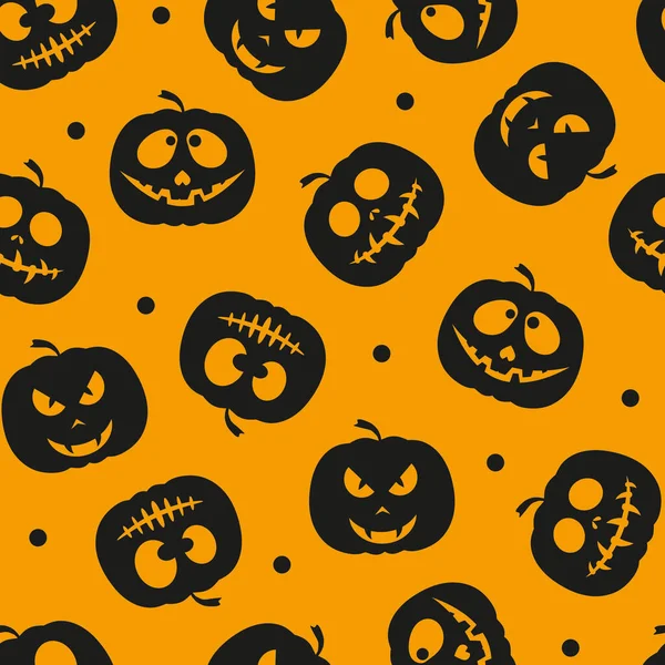 Patrón Sin Costuras Con Calabazas Día Los Muertos Halloween — Archivo Imágenes Vectoriales