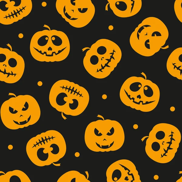 Seamless Pattern Pumpkins Day Dead Halloween — Stock Vector