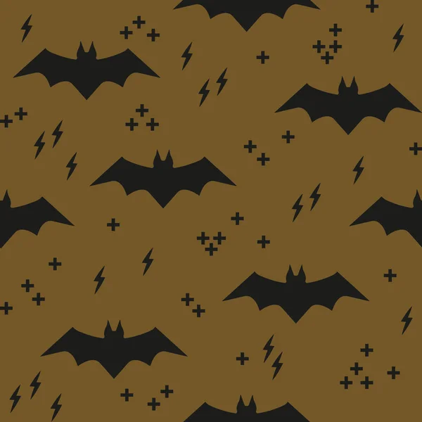 Das Muster Mit Den Fledermäusen Nahtloser Hintergrund Mit Fledermäusen — Stockvektor