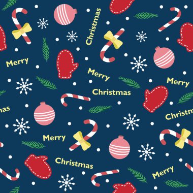 Kusursuz Vektör Noel Modeli. Yeni yıl unsurlarıyla donatılmış bir geçmiş. Şirin Şenlik Süsü