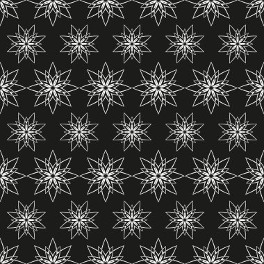 Soyut çiçekli desen; biçimlendirilmiş kar taneleri olan arkaplan