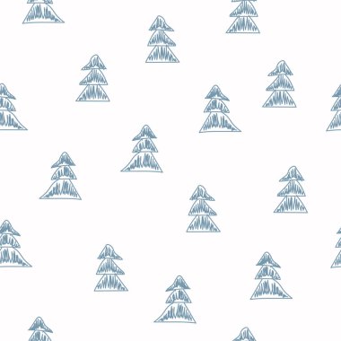 Noel ağaçlarıyla kusursuz desen