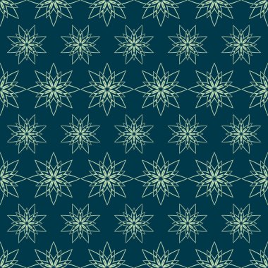 Soyut çiçekli desen; biçimlendirilmiş kar taneleri olan arkaplan