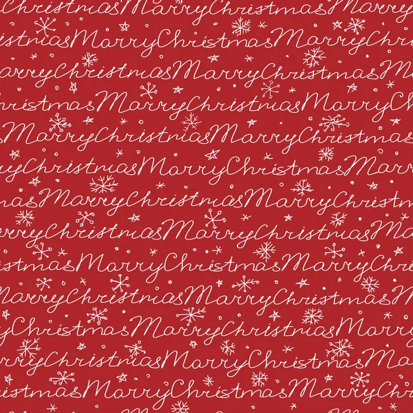 Modèle Noël Sans Couture Avec Lettrage Doodle Texte Noël Écrit — Image vectorielle