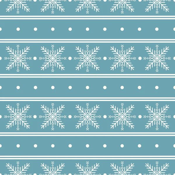 Modello Fiocco Neve Senza Soluzione Continuità Ornamento Natale — Vettoriale Stock