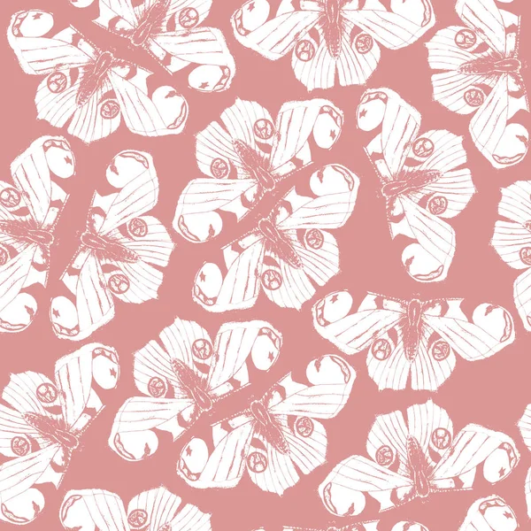 Muster Mit Stilisierten Schmetterlingen — Stockvektor
