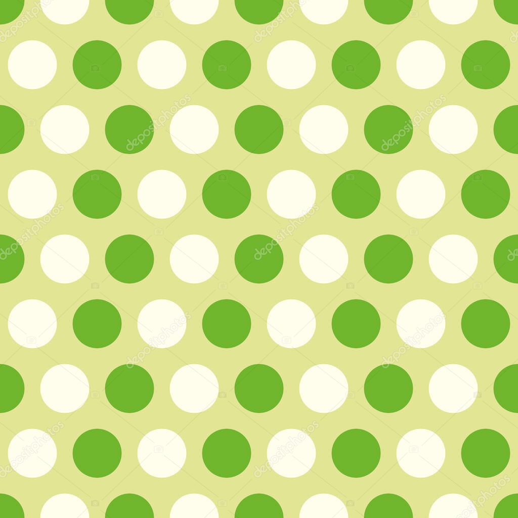Seamless abstract vector pattern in circles; background in colored circles