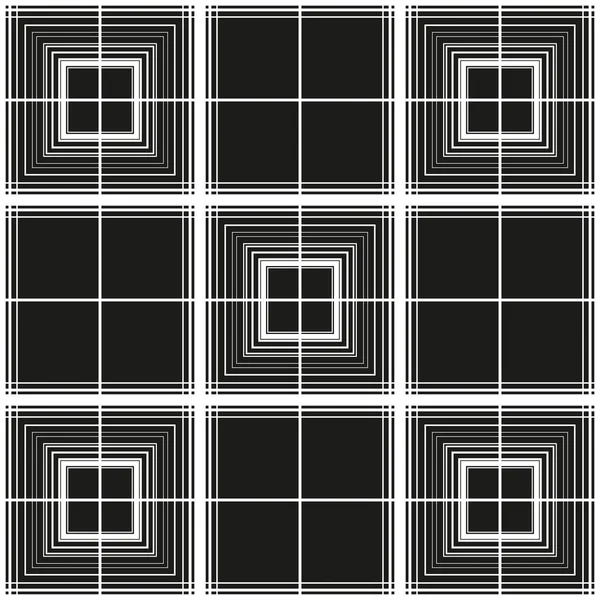 Patrón Vectorial Inconsútil Cuadrados Lineales Fondo Una Tira Delgada Rejilla — Archivo Imágenes Vectoriales