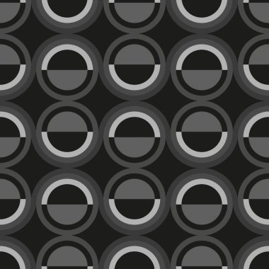 Geometrik bileşim yapıcılık tarzında. Soyut stil, geometrik şekilli kusursuz desen. Daireler, çizgiler, çizgiler. Kumaş tasarımı. Duvar kağıdı, ambalaj.