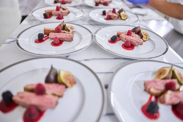 Zubereitung Von Entenfutter Botique Restaraunt — Stockfoto