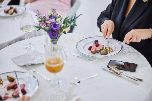 Gourmet Delicious Food Preparation Restaraunt — Stock Photo, Image