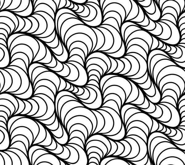 Vector floral background of drawn lines