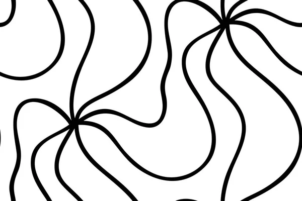 Fond floral vectoriel de lignes tracées — Image vectorielle