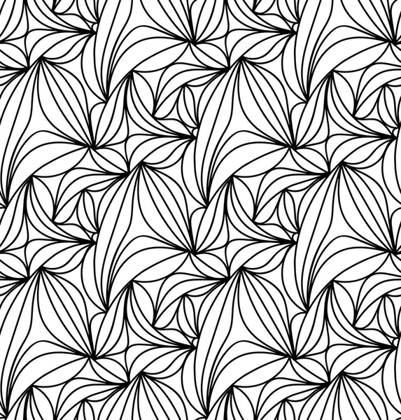 Fondo floral vectorial de líneas dibujadas — Archivo Imágenes Vectoriales