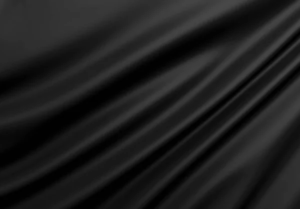 Абстрактная текстура. Чёрный шелк — стоковое фото
