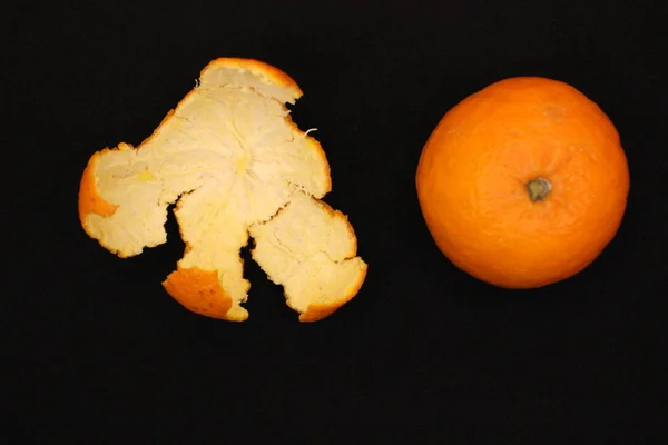 橙色甘肃黑色背景 — 图库照片