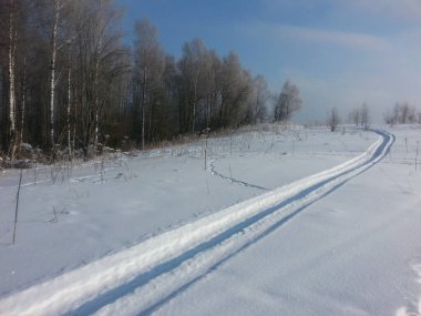 Güzel bir geçmişi olan kış doğası.