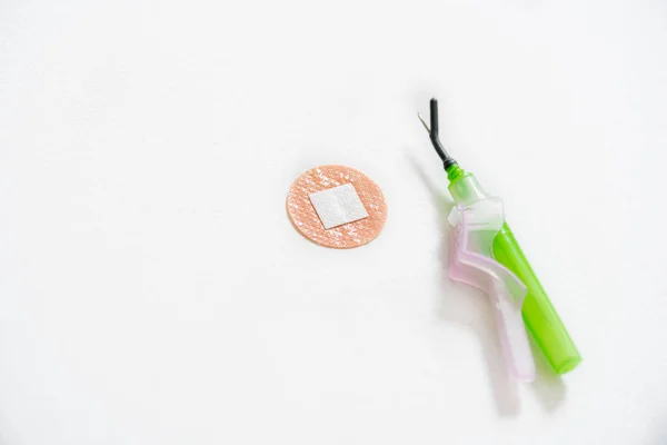 Dropper Syringe Needle Catheter Intravenous Injection Harness Ampoules Plaster Medication — Stock Photo, Image