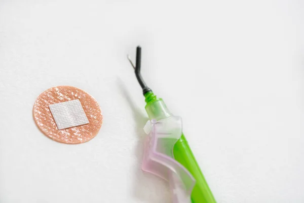 Seringa Conta Gotas Com Agulha Cateter Para Injeção Intravenosa Com — Fotografia de Stock