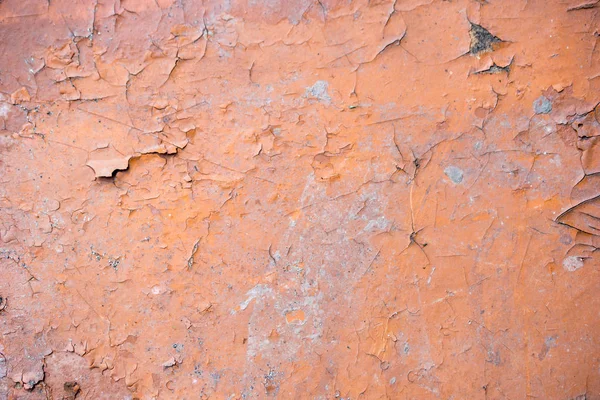 Vieux Fond Peinture Fissurée Orange Rose — Photo