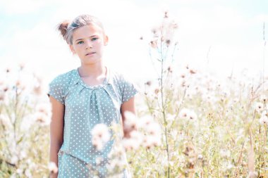 Sonbahar yakında. Yaz güzel genç yeşil çim sahada yalan ve karahindiba üfleme kadın. Açık havada. Doğa keyfini çıkarın. Bahar'ın bahçesinde sağlıklı gülümseyen kız. Anti ücretsiz kavramı. Özgürlük