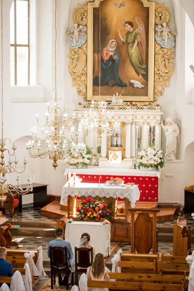 Redakcji Kościół Białorusi Wieś Derevnoe Sierpnia 2018 Ikona Najświętszej Maryi — Zdjęcie stockowe
