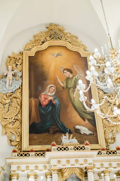 Editorial Church Village Derevnoe Belarus August 2018 Icon Blessed Virgin — Stock Photo, Image