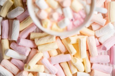 Kakao içkiyle kadar hatmi arka plan, üstten görünüm